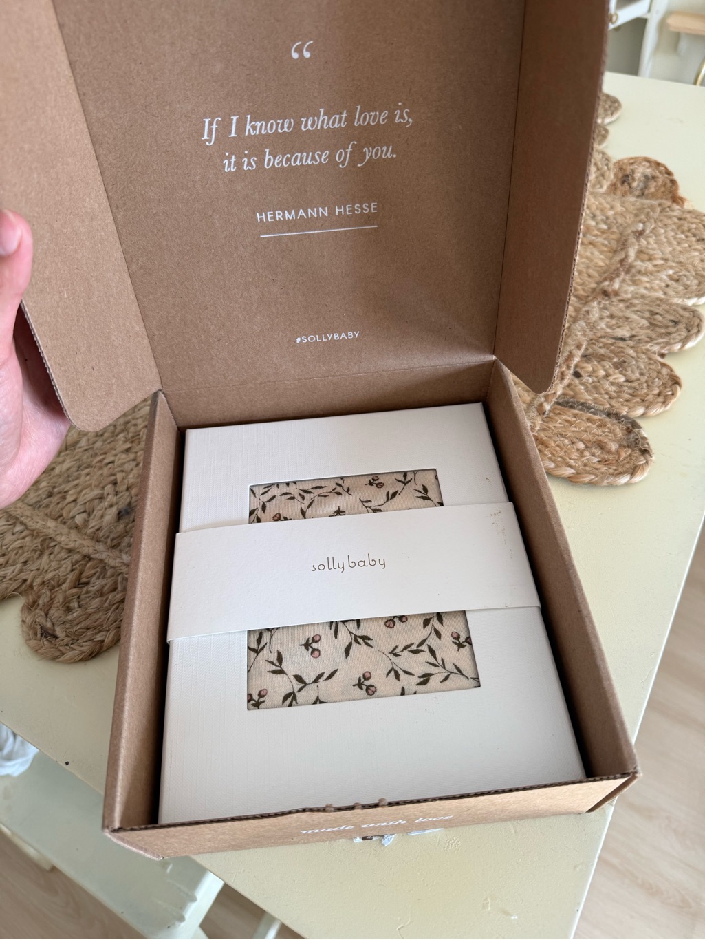Solly Baby Cream And Pink Floral Bib — image 3 of 3